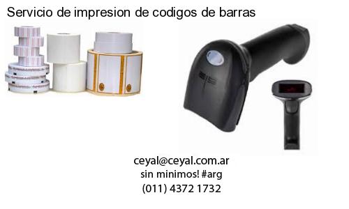 Servicio de impresion de codigos de barras