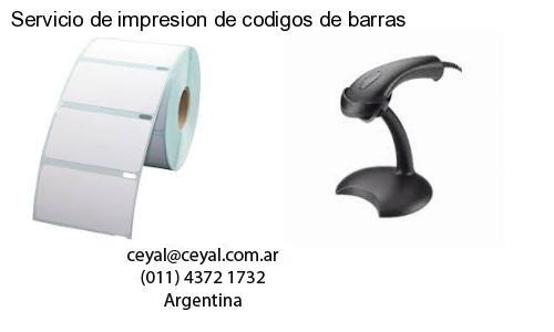 Servicio de impresion de codigos de barras
