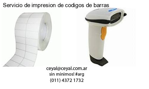 Servicio de impresion de codigos de barras