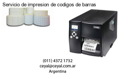 Servicio de impresion de codigos de barras