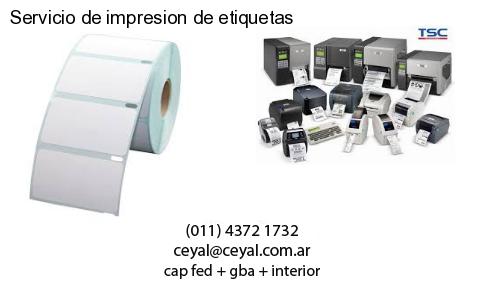 Servicio de impresion de etiquetas