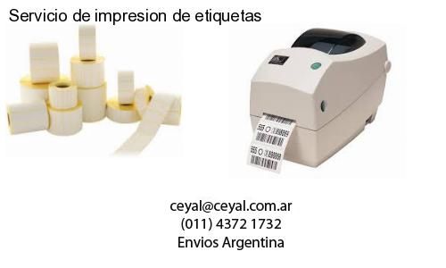 Servicio de impresion de etiquetas
