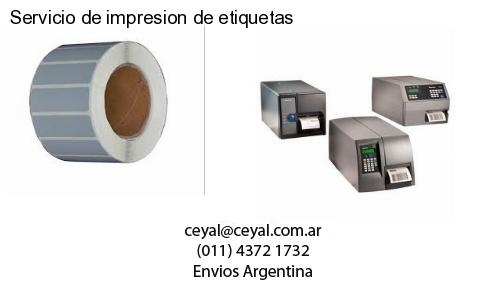 Servicio de impresion de etiquetas