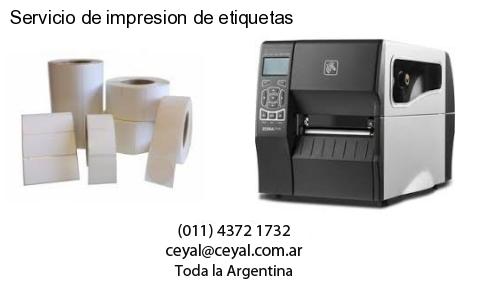 Servicio de impresion de etiquetas