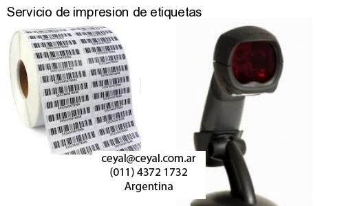 Servicio de impresion de etiquetas