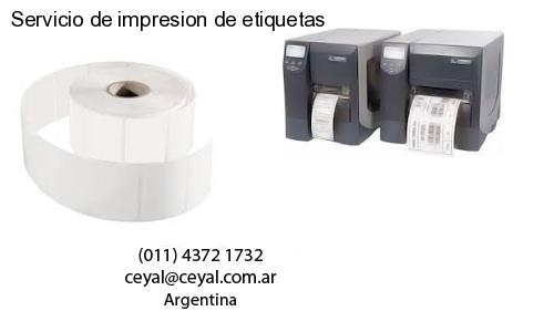 Servicio de impresion de etiquetas