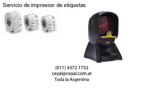 Servicio de impresion de etiquetas