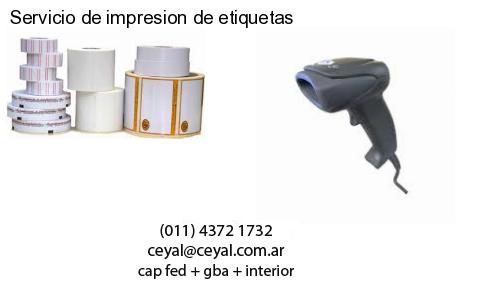 Servicio de impresion de etiquetas