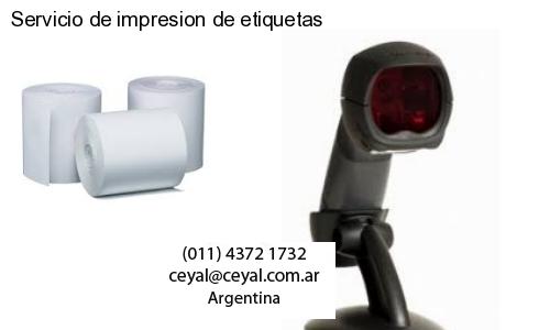 Servicio de impresion de etiquetas