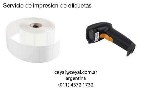 Servicio de impresion de etiquetas