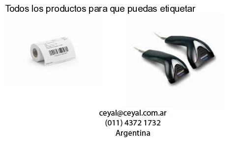 Todos los productos para que puedas etiquetar