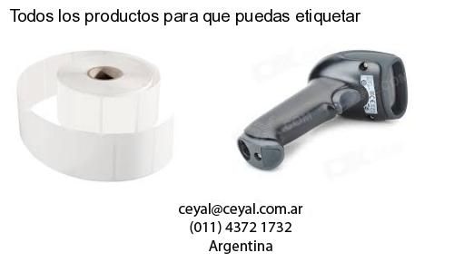 Todos los productos para que puedas etiquetar