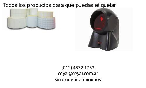 Todos los productos para que puedas etiquetar