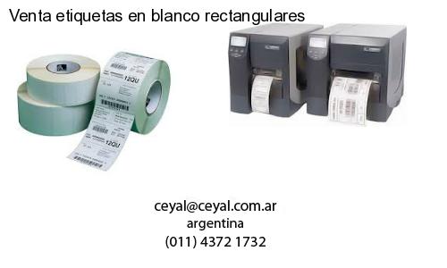 Venta etiquetas en blanco rectangulares