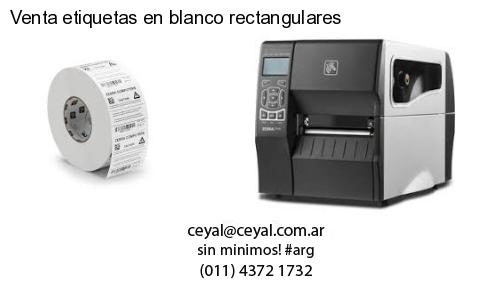 Venta etiquetas en blanco rectangulares