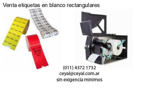 Venta etiquetas en blanco rectangulares