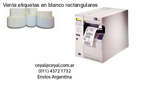 Venta etiquetas en blanco rectangulares