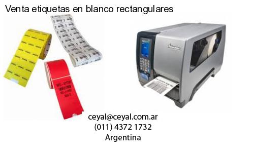 Venta etiquetas en blanco rectangulares