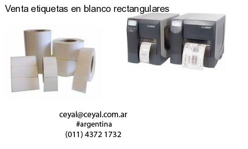 Venta etiquetas en blanco rectangulares