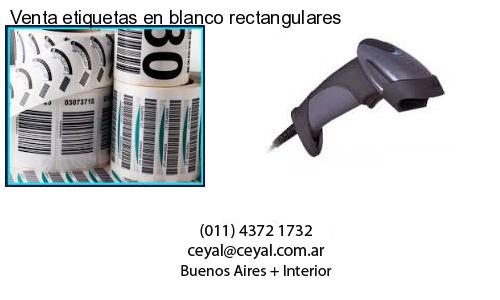 Venta etiquetas en blanco rectangulares