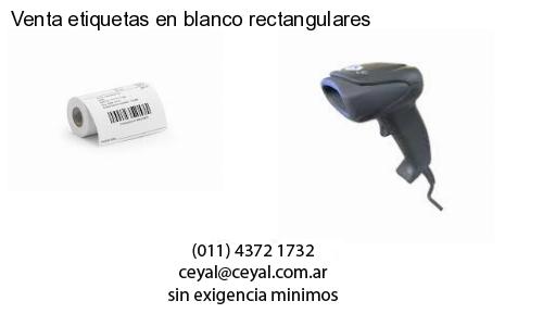 Venta etiquetas en blanco rectangulares