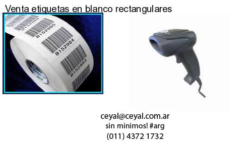 Venta etiquetas en blanco rectangulares