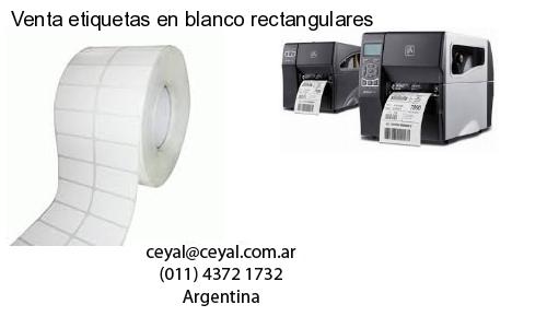 Venta etiquetas en blanco rectangulares
