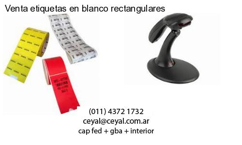 Venta etiquetas en blanco rectangulares