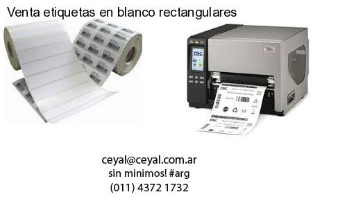 Venta etiquetas en blanco rectangulares