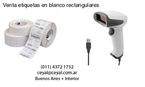 Venta etiquetas en blanco rectangulares