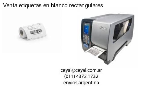 Venta etiquetas en blanco rectangulares