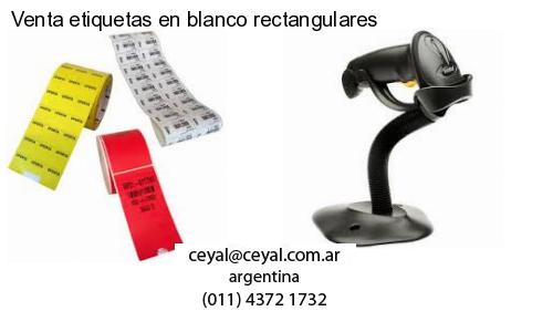 Venta etiquetas en blanco rectangulares