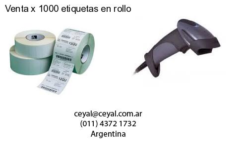 Venta x 1000 etiquetas en rollo