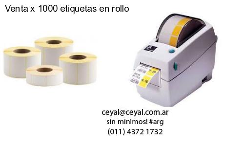 Venta x 1000 etiquetas en rollo
