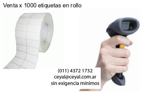 Venta x 1000 etiquetas en rollo