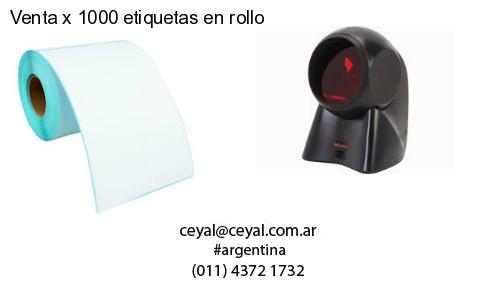 Venta x 1000 etiquetas en rollo
