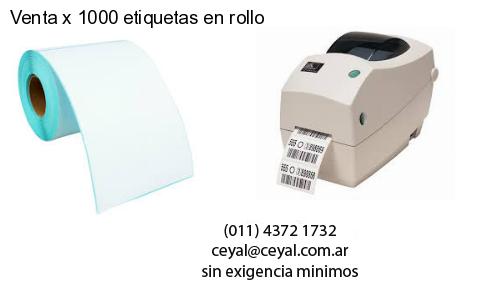 Venta x 1000 etiquetas en rollo