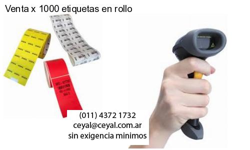 Venta x 1000 etiquetas en rollo