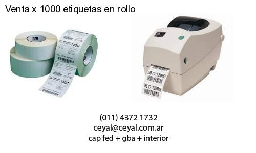 Venta x 1000 etiquetas en rollo