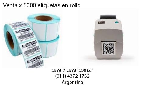Venta x 5000 etiquetas en rollo