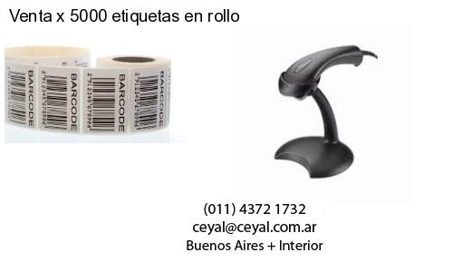 Venta x 5000 etiquetas en rollo