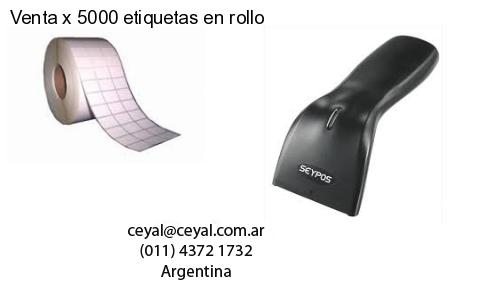 Venta x 5000 etiquetas en rollo