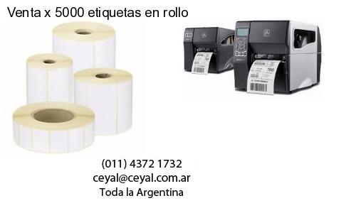 Venta x 5000 etiquetas en rollo