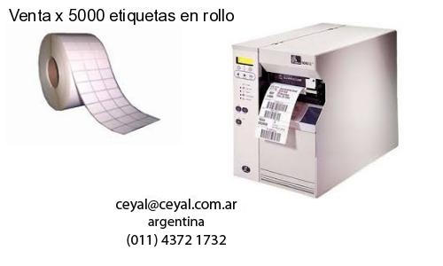 Venta x 5000 etiquetas en rollo