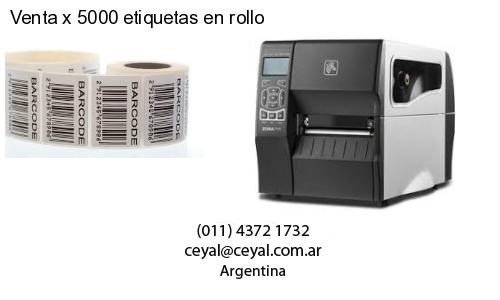 Venta x 5000 etiquetas en rollo
