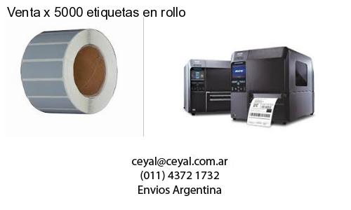 Venta x 5000 etiquetas en rollo