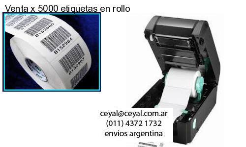 Venta x 5000 etiquetas en rollo