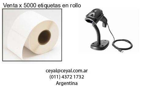 Venta x 5000 etiquetas en rollo