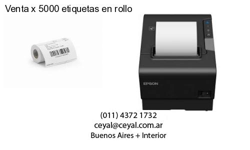 Venta x 5000 etiquetas en rollo