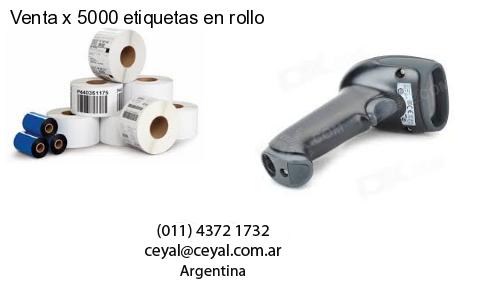 Venta x 5000 etiquetas en rollo